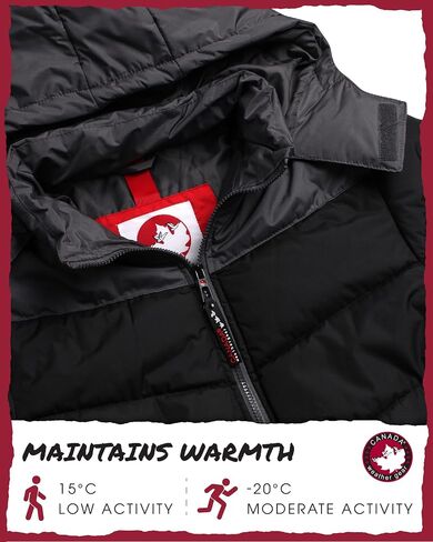 سترة منتفخة للرجال من CANADA WEATHER GEAR - معطف شتوي فقاعي - سترات خارجية مقاومة للماء للرجال (M-XXL) in Saudi Arabia