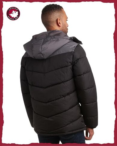 سترة منتفخة للرجال من CANADA WEATHER GEAR - معطف شتوي فقاعي - سترات خارجية مقاومة للماء للرجال (M-XXL) in Saudi Arabia
