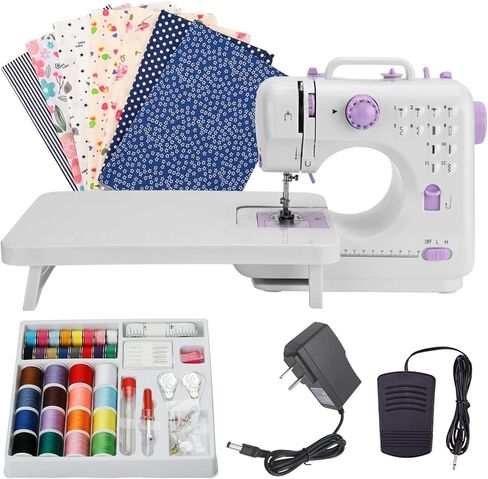 yookee home Sewing Machine for Beginners Compact Sewing Machine with Accessories Kit Easy to Use Portable Sewing Machine for Adults and Kids, Home, Travel, Clothing Repair and Sewing Crafts in Kuwait