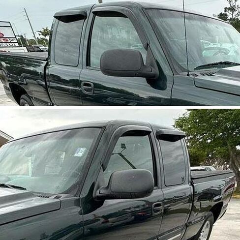 Window Visor Vent Deflectors for Chevy Silverado/for GMC Sierra 1500 99-06,01-06 Silverado/Sierra 2500/3500, 07 Classic Extended Cab Window Rain Guards Sun Shade Window Shield Truck Accessories Smoke in Saudi Arabia