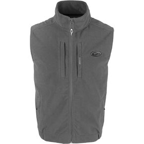 Drake Waterfowl Men's MST Windproof Warm Water-Resistant Soft Fleece Outdoor Hiking Layering Vest w/Elastic Waist & Pockets