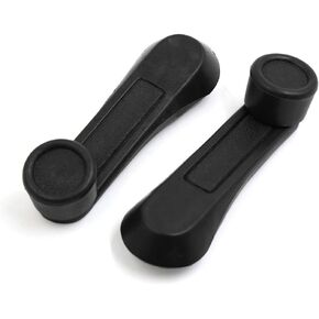 uxcell Auto Car Vehicle Plastic Door Window Winder Cranks Handle Lever Black 2Pcs