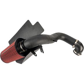 PHILTOP Cold Air Intake Red Tube + Heat Shield Compatible With Chevrolet S10 1998-2003 2.2L, GMC Sonoma 1998-2003 2.2L, Red
