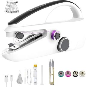Handheld Sewing Machine, Portable sewing machine for Beginners, Two Speed Adjustment Electric Mini Sewing Machine, DIY Home Travel Electric Handheld Sewing Machine