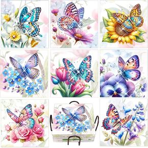 Square Diamond Art Coasters Set of 8 with Holder Sunflower Diamond Painting Coasters Kits for Adults Cork Pads DIY Diamond Coaster for Adults Diamond Art Coasters Kits in Kuwait