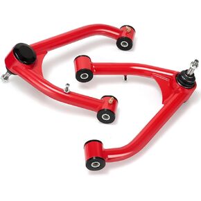 Front Upper Control Arms for 2007-2018 Chevy Silverado 1500, 2-4" Lift Adjustable Control Arm with Ball Joint, AUSUM MOTOR Suspension Control Arm Kit OEM Replacement (2PCS) Red