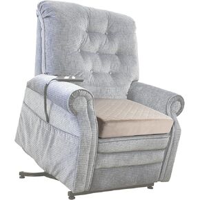 Large 20x20x5 Soft Memory Foam Chair Seat Cushion for Recliner, Couch, Armchair with Velvety Washable Cover, Non-Slip Base for Tailbone Pain & Pressure Relief - Floor Cushion - Beige