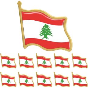 12/50/100Pack Lebanon Flag Pins Bulk- Metal National Lebanese Flag Lapel pin support gifts