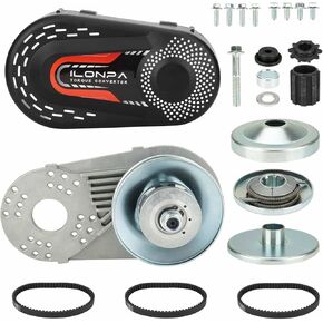 Torque Converter Go Kart Clutch Set 1" for 10T #40/41/420 Chain and 12T #35 Chain Go Kart Mini Bike Clutch Comet TAV2 30-100 30 Series Replaces for 218354A 203603A 219456A