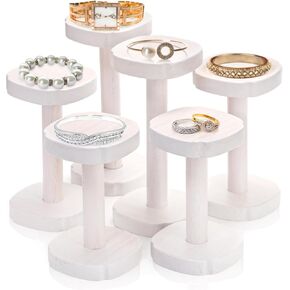 ZEAYEA 6 قطع حامل تصوير مجوهرات، حامل عرض مجوهرات خشبي، حامل عرض قاعدة عرض للمنزل، المتاجر، حامل عرض البيع بالتجزئة لعرض وتصوير ساعة المجوهرات in Kuwait