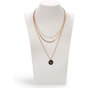 Polmart Necklace Display Stand Jewelry Bust White Leatherette