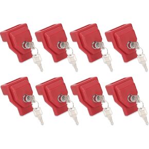 Glad Hand Lock, Heavy-Duty Plastic Glad Hand Lock, Semi Trailer Lock for Tractor Trailer Trucks, Tractor Lock Keyed Alike 8 Pack, Air Cylinder Lockout