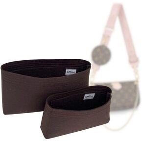 SAMORGA (1-125/ LV-Multi-Pochette-Acc-R Bag Organizer for LV Multi Pochette Accessoires – A set of 2 : Raw-Edge Bag Organizer Insert Innerbag