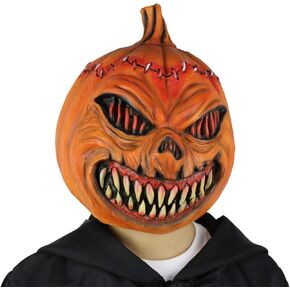 Deluxe Novelty Halloween Pumpkin Head Mask Creepy Scary Halloween Decorations