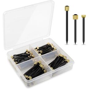 90 Pcs Nails for Hanging Picture Decorative Nail for Hanging Wall Decor Pictures Frame Kit 3 Sizes Picture Hangers Photo Hanger Made of Steel Pin & Brass Head Nails Hardware with Plastic Box (Black)