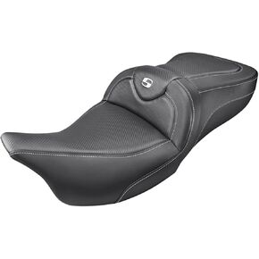 Saddlemen 0801-1166 808-07B-185 Road Sofa Seat Carbon Fiber 08+ TOURING MODELS, BLACK CARBON FIBER