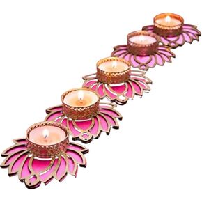 India Gift Hub Diwali Home Decor Tealight Holder, Candle Holders, Floral Candle, Diwali Decoration. (5)