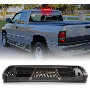 LED Third Brake Light Replacement for 2002-2008 Ram 1500/2003-2009 Ram 2500 3500 Smoked 3rd Brake Light High Mount Center Brake Light White Cargo Light for Ram