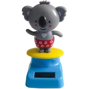 1pc Grey Solar Powered Dancing Cute Koala,Holiday Decoration Gift, Swinging Dancer Toy, No Battery Required, Desk and Dashboard Decor Home Decor Toys,Learning and Education Dashboard Decoration