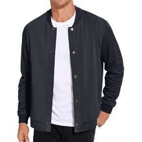 COOFANDY Men's Casual Lightweight Jacket Baseball Letterman Snap Button Jacket in Kuwait