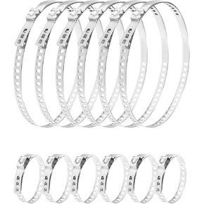 12Pcs CV Boot Clamp,CV Joint Boot Clamps,Car Accessories CV Boot Band Clamp Stainless Steel Adjustable Drive Shaft Boot Clamp,6pcs Small+6pcs Large CV Joint Boot Crimp Clamp Kit for Most Car