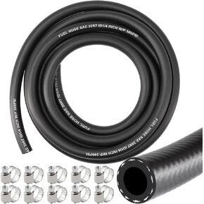 1/4 بوصة ID خرطوم خط الوقود 25FT NBR المطاط دفع قفل خرطوم الغاز الضغط العالي 300PSI لمحركات أنظمة وقود السيارات