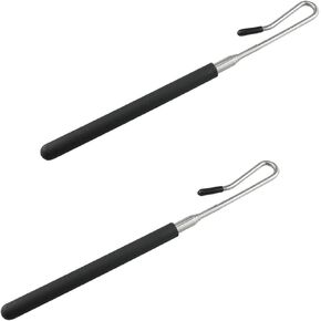 2PCS Silver Stainless Steel Puppet Arm Control Rod Rubber Sleeve Puppet Rods Metal Puppet Hand Stick Accessories Metal Rod Puppet Accessories for Puppet Arm or Full Body