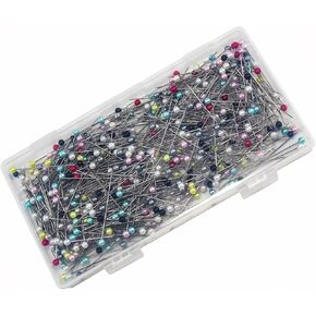 Long Quilting Pins,500 Pcs,1.75 Inch Sewing Pins with Colored Heads, Straight Pins with Large Heads,Sewing Pins for Fabric,Fabric Pins,Straight Pins for Sewing,Dressmaker Pins