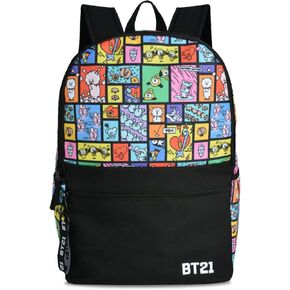 BT21 LINE FRIENDS 12 Inch Sleeve Laptop Backpack, Padded Computer Travel Bag, Multi, One Size