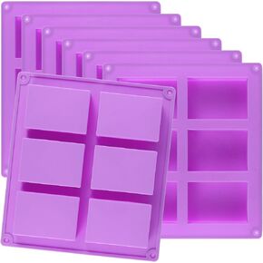 KINJOEK 3 Packs 18 Cavity Oval Silicone Soap Molds, Pink Silicone Soap Making Molds Bulk, Pudding Chocolate Cake Baking Molds, Soap Mold for Soap Making Handmade DIY Scented Candles Supplies Tools