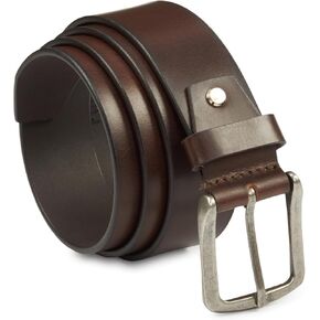 Wise Owl Accessories Leather Belt for Men 38 mm Width Full Grain Harness Western Casual Vintage Cowboy Style