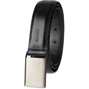 Haggar Men's Sleek Plaque Buckle Dress Belt