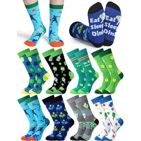 Cuffbow 8 أزواج Dink Sports Socks الجدة Dink Ball Socks Gifts Funny Crew Socks Dink Sports هدية عيد الميلاد لمحبي Dink Ball النساء والرجال