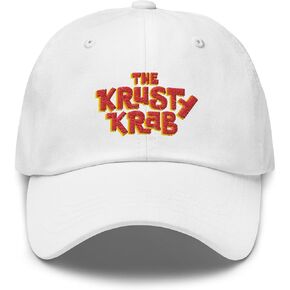Spongebob Squarepants The Krusty Krab Embroidered Hat (White) - Officially Licensed