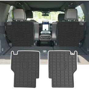 Cargo Mat Compatible with 2018-2024 Ford Expedition Lincoln Navigator 3rd Backrest Mat Replacement for 2018-2024 Ford Expedition Accessories(7&8 Seats 3rd Backrest Mat+Trunk Mat)