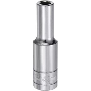 HARFINGTON 6-Point Socket 1/2" Drive 19mm Metric 3.1" Length 45# Steel Deep Sockets Full Polishing Chrome Sockets for Car Repair Mechanical Maintenance Home Use