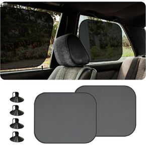 2PCS Car Window Shades for Baby, UV Rays Protection Sun Shade Blocker, 17.3"x14" Mesh Side Window Screens for SUV, Cars, and Trucks (Side Windows)