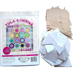 Quilt Pattern and Complete Paper Pieces Pack for Tula Sunrise from Tula Pink (Finished Project Size is 60" x 60")