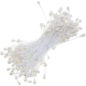 Milisten 170pcs Flower Stamens for Paper Flowers The Pearl Flower Wire Pearl Flower Flower Wire Stems Pearl Floral Flower White Bud Flower Stick