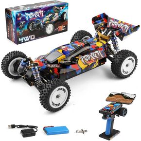 Goolsky WLtoys 124007 RC Cars, 1:12 Scale Remote Control Car, 4WD 75KM/H High Speed Racing Car, 2.4GHz All Terrain Off Road RC Truck with Brushless Motor and Metal Chassis for Kids and Adults