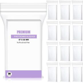1000 Pcs Kpop Photocard Sleeves 2.28 x 3.5 Inch (57 x 88 mm) Clear Polypropylene Idol Photo Card Sleeves Transparent Card Protector PVC Free and Acid Free for Albums Photocards
