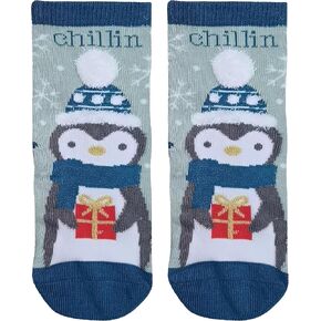 Stephen Joseph Unisex-Kid's Crew Socks, Penguin, Medium