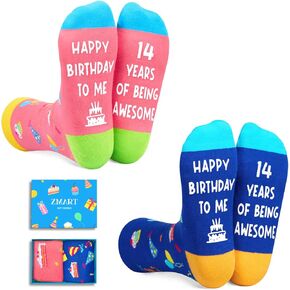 Zmart 14th Birthday Gift Ideas Socks - 14th Birthday Gifts for 14 Year Old Boys Girls, Birthday Presents for 14 Year Old Teens