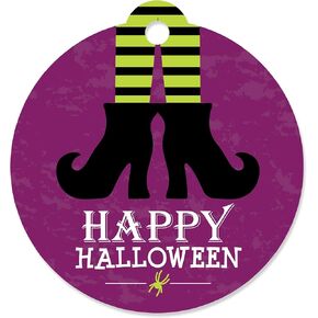 بطاقات هدايا Big Dot of Happiness Happy Halloween - بطاقات هدايا لحفلة الساحرة (مجموعة من 20 قطعة)