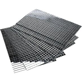 Micro Trader Self-Adhesive Real Glass Craft Mini Square Round Mirrors Mosaic Tiles