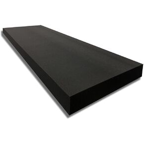 FoamTouch 4" x 24" x 84" Upholstery Foam, Charcoal