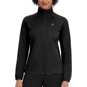 Little Donkey Andy Women’s Lightweight Softshell Jacket for Running Cycling, Water Repellent Windbreaker with Zipper Pockets