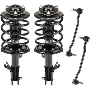 Front Coil Spring Strut & Stabilizer Sway Bar Links Fit for Nissan Altima 2.5L 2002-2006, Shock Absorber and Sway Bar Link Replace for 271426, 271427