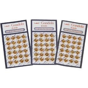 Sew on Snap Buttons Metal Fastener Buttons for Sewing Clothing, Standard 100 by Oeko-Tex, 18 Sets, Gold (12mm 1/2")