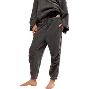 Free People Day Off Women's Fleece Jogger Washed Black Medium